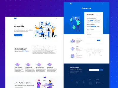 RWIT - Web Templates blue company company branding design homepage illustration it company landing page light typography ui ux web web design