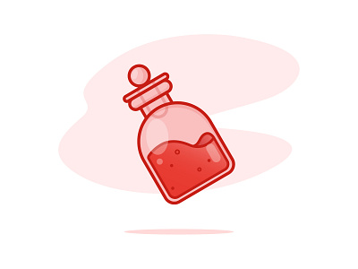 Potion blood cool design flat glass illustration illustrator potion powerful red simple vector