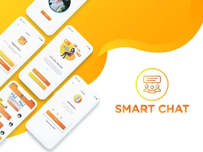 Smart Chat - Iphone Ui Project adobe illustrator adobe photoshop app animation app concept app dashboard awesome colorful cool interface creative icon illustration ios ios app design ios app development ios application iphone 10 typography ui ux vector