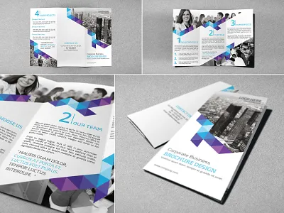 Clean Abstract Tri-fold Brochure branding brochure business clean clean corporate corporate corporate brochure creative creative brochure flat marketing minimal minimalist modern polygen print ready tech technology technology brochure template