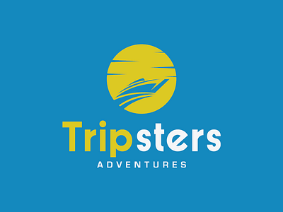 Tripsters Logo Adventures Corous branding design flat logo vector