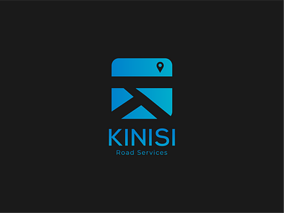 Kinisi app brand branding company concept design designer flat icon imaginary letters logo simple vector web website