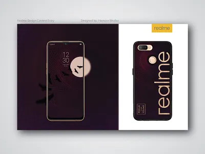 Realme wallpaper and cover design adobe illustrator design graphic design illustration mobile mobile cover design print design realme wallpapers