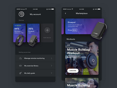 Biostrap Cards app card design fitness fitness app portfolio training typography ui ux ux ui work workouts