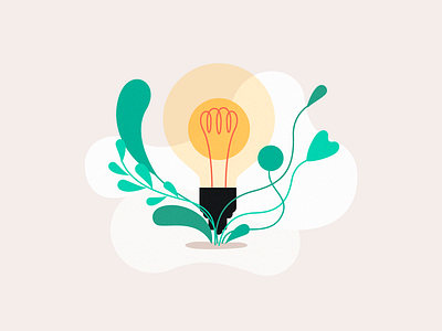 Green energy bulb energy green illustration nature plants