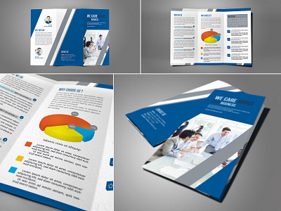 Blue & Gray Corporate Trifold Brochure booklet business business brochure clean corporate corporate brochure creative creative brochure editable marketing marketing brochure modern modern brochure multipurpose real estate template tri fold tri fold brochure trifold trifold brochure