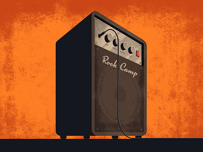 Amp amp grunge rock vector