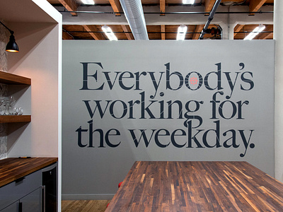 Luminaut Environmental Graphic architechture branding design enviroment environmental design identity living coral motivational quotes mural new year office design pantone typography weekday