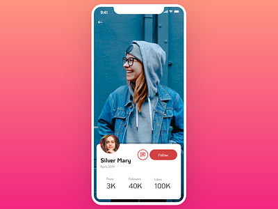 Minimal Profile UI app design mobile ui ux uxdesign