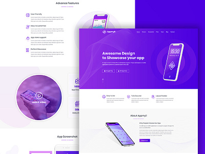 Appmyil - App Landing Page app app landing page app template creative app landing page
