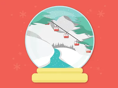 Snowglobe color design design art flat icon illustration snow snowglobe vector winter