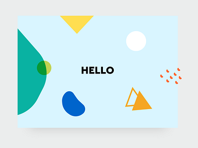 Hello dribbble geometric hello shape
