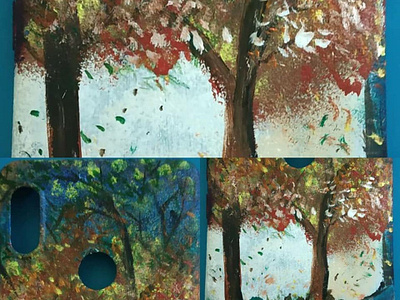 Spring on mobile cover mobile cover art painting vibrant colors visual art