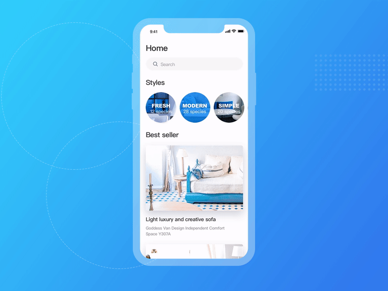 Artistic life design ui