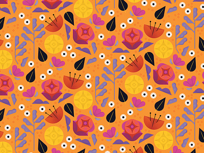 Flowers Pattern artwork artworks design editorial art editorial illustration flat flower illustration graphic art illustraion illustraor illustrate illustrated illustration illustrator photoshop vector