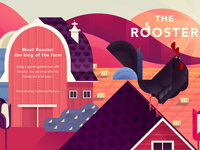 The Rooster artwork artworks children art children book children book illustration editorial art editorial illustration graphic art illustraor illustrate illustrated illustration illustrator photoshop