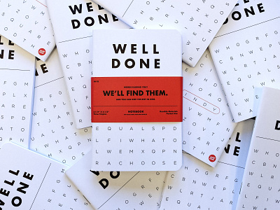 Well Done Branded Notebooks ad agency agency branding book branding design field notes marketing marketing agency memo book notebook sketch sketchbook typography art typography design well done marketing