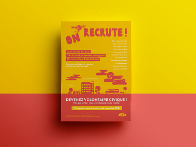 Affiche/Flyer | Campagne Recrutement | Association Zy'Va brand branding design illustration mark typography vector