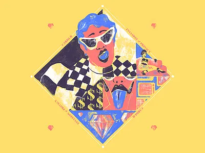 Top 3 Albums 2018: Cardi B cardi b design digital illustration ilustracion invasion of privacy photoshop wacom