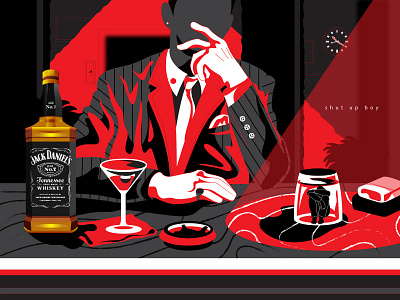 Jack Daniels gentlemen illustration jack daniels man retro wine