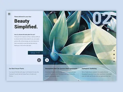 Daily UI Challenge 003 - Landing Page 003 app challenge daily daily ui dailyui design ecommerce houseplants landing page plants shopping ui website