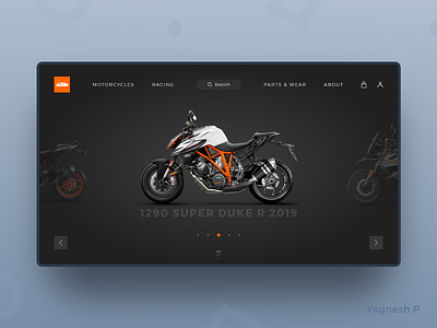 Daily UI Challenge #003 adobe xd bike clean concept dailychallange dailyui dailyui003 dark design interface landingpagedesign madewithxd minimal product simple ui ui ux design webdesign