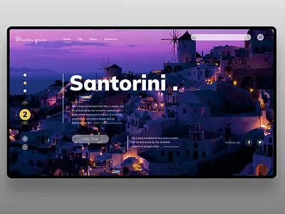Santorini agency company concept cool design figma travel ui user research ux web webdesign