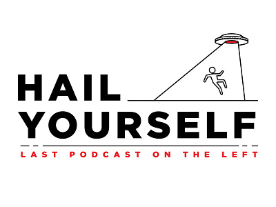 LPOTL aliens last podcast on the left linework podcast space spooky true crime typogaphy