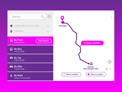 Just finished my 20th design for #dailyui #020 Location Tracker adobe illustrator creative design dailyui illustration location tracker ui vector
