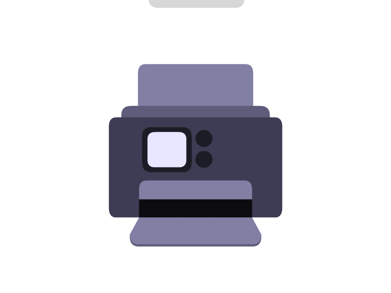 Printer Animation animation design illustration ui user interface vector