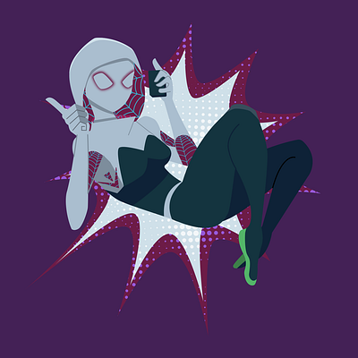 Spider Gwen design illustration illustrator spider gwen spiderverse vector