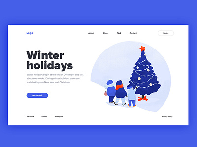 Winter Holidays illustration blue holidays illustration illustrations ui vector webs winter