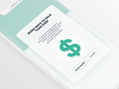 Some minimal popup card clean design dollar sign illustration minimal popup sale ui