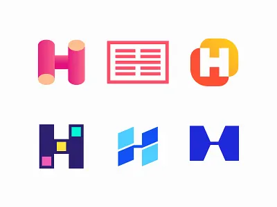 HHHHHHHH Exploration brand design exploration gradient h icon identity illustration lettering lettermark logo minimalist monogram type typography