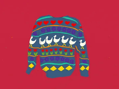 Sweater 2danimation abstract abstract art design graphic design illustration motiongraphics sweater vector winter