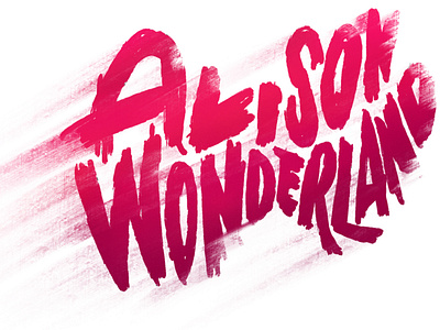 Alison Wonderland alison wonderland branding design logo music music art red texture type typo typografi typography