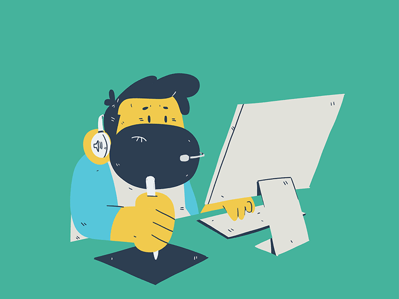 Recording 2d 365rounds animation character daily gif illustration loop recording work yimbo
