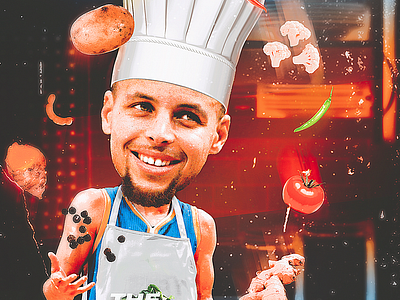 Masterchef Curry basketball chef curry design golden state graphic design graphic designer hoops lebron masterchef nba nba poster photo manipulation photoshop poster design sports sports design sports poster steph curry warriors