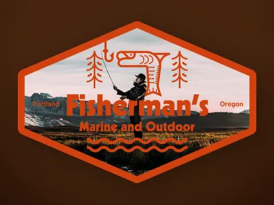 Fisherman's Badge abstract art brand design branding character concept design designer flat geometric graphic graphic design guides identity illustration logo logomark mark minimal vector