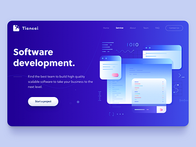 Software development page binary screen software development