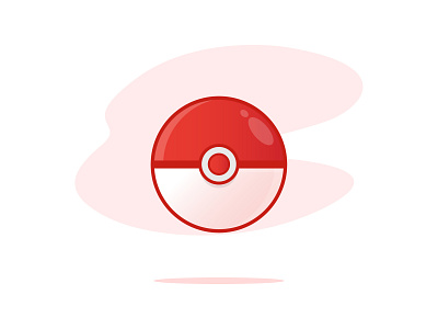 Pokeball cool design flat illustration illustrator pokeball pokemon pokemon go red and white simple vector