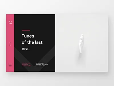 Tunes flat hero landing landing page landing screen minimalism photography ui unsplash ux webdesign website