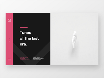 Tunes flat hero landing landing page landing screen minimalism photography ui unsplash ux webdesign website