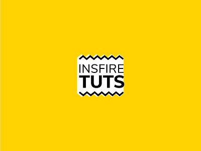 Insfire Tuts Logo Design design icon logo minimal yellow