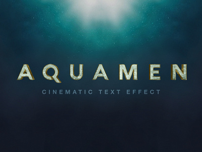 Aquaman Text Effect 3d 3d text aquaman cinematic design download hollywood intro logo mock up mockup movie photoshop psd realistic template text effect text styles title typography