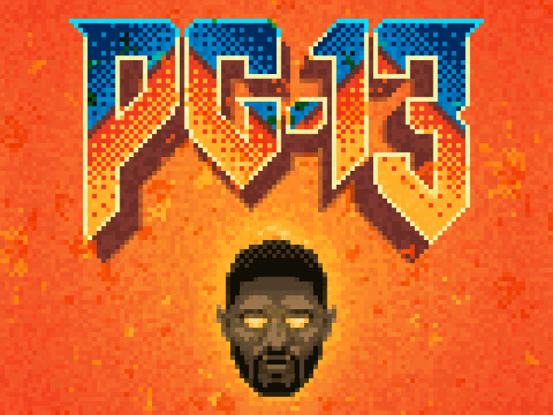 PG-13 Godmode (IDDQD) animation basketball illustration nba okc oklahoma city paul george pg13 pixel art thunder