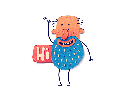 Mr Bumfluff Sticker Pack - Hi app store chat emotion greeting hello hi illustration imessages ios messaging social media sticker sticker pack stickers