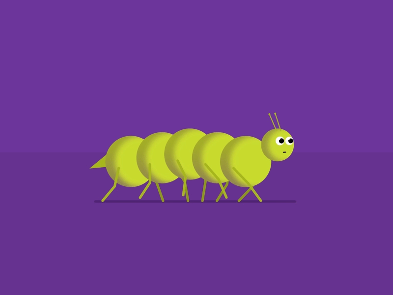 Centipede 2d animal animation centipede design illustration loop motiongraphics vector