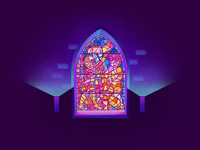Stained Glass art church digital europe lights procreate stainedglass travel
