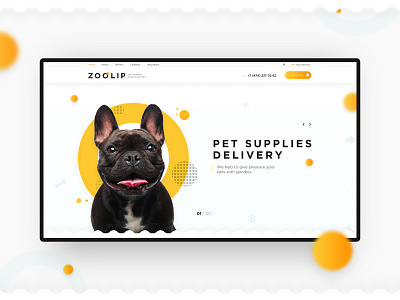 E-store clear design concept creative estore minimalism pets petshop preview pure shop uiux web design web mosaica website zoo